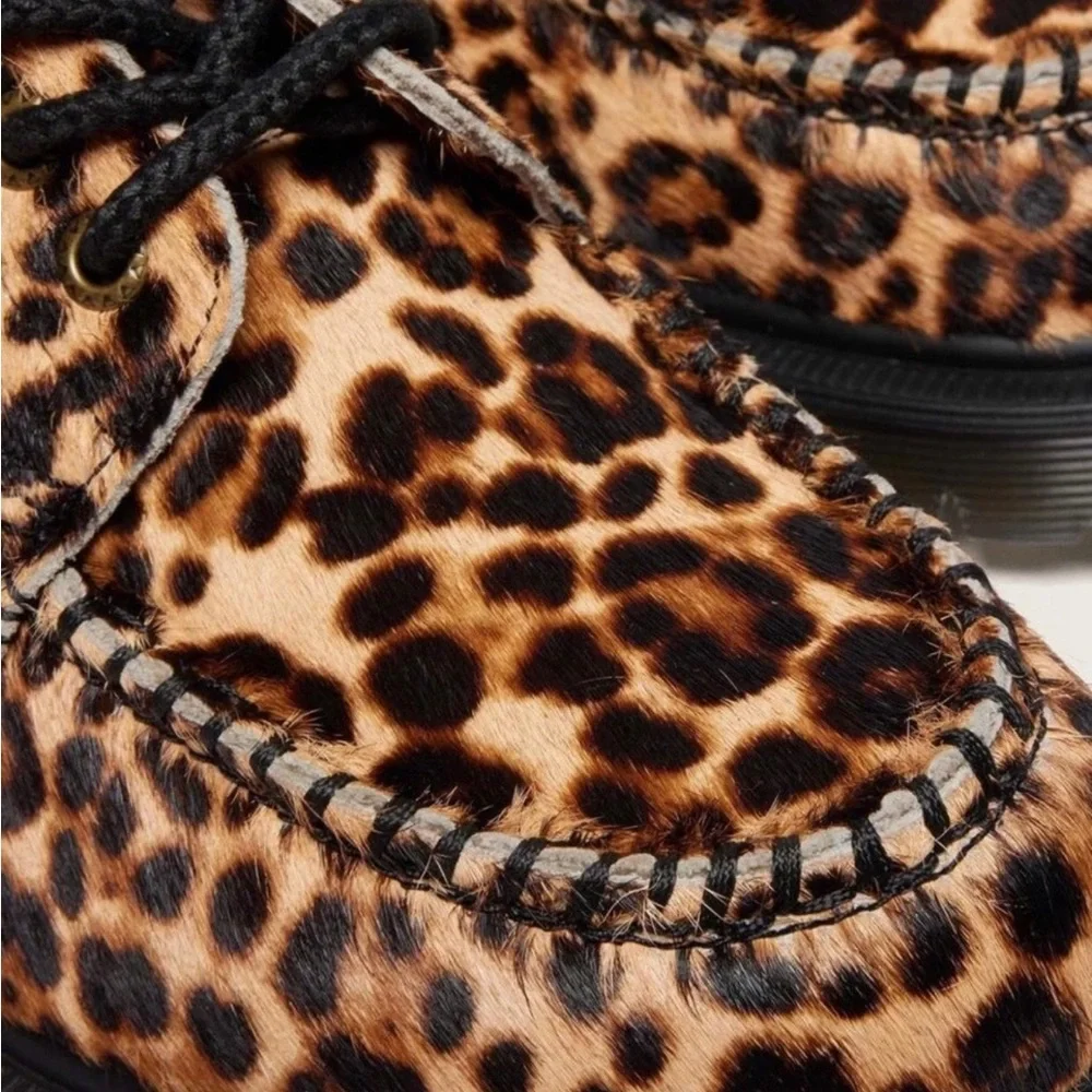 Dr. Martens LOWELL LEOPARD PRINT MOC TOE SHOES MEN’S SIZE 8 / WOMEN 9 No Box